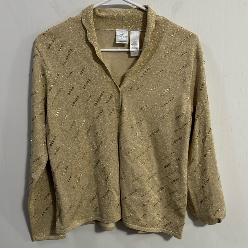 Emma James cardigan with sparkle & Sequins Sz Med NWT